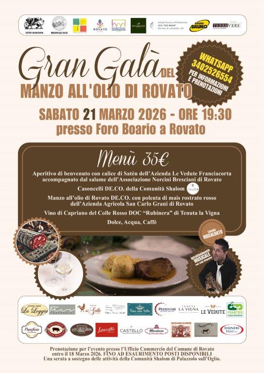 Immagine GALA DEL MANZO ALL’OLIO 2026